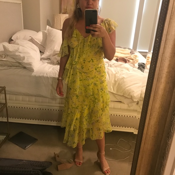 Alice and Olivia Asymmetric Ruffle Dress - Picture 2 of 2